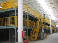 Cửa hàng Mezzanine nhiều tầng màu vàng để sử dụng không gian hiệu quả