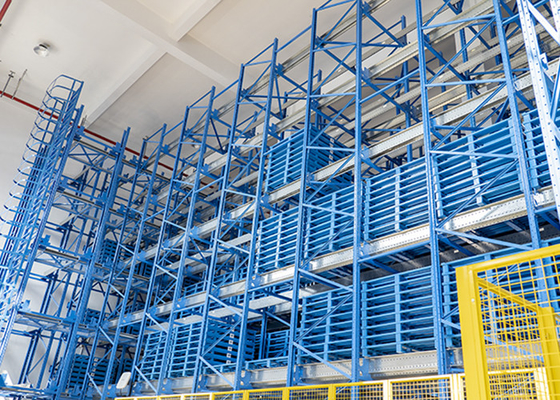 Hệ thống lưu trữ và truy xuất tự động (Asrs) Xe cẩu Stacker Steel Rack Pallet Warehouse